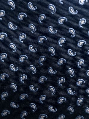 Seiden krawatte mit stickerei Corneliani blau