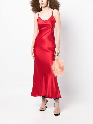 Jedwabna sukienka midi Reformation czerwona
