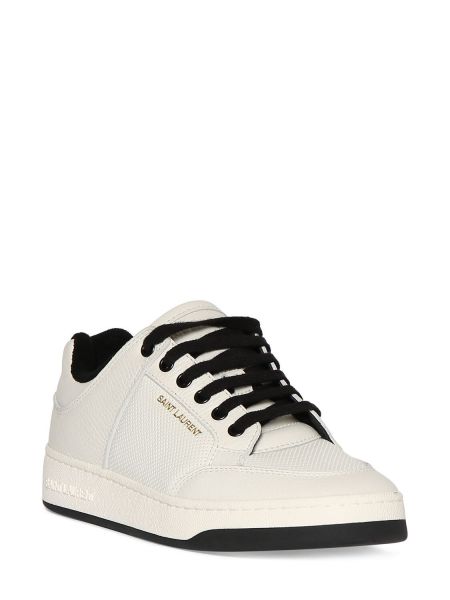 Δερμάτινα sneakers Saint Laurent λευκό