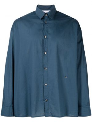 Péřová košile s knoflíky Etudes modrá