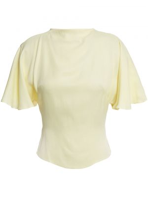 Кружевная блузка с вырезом на шнуровке Les Héroïnes By Vanessa Cocchiaro, желтый