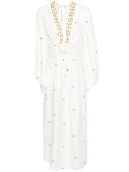 Φλοράλ ίσιο φόρεμα Lug Von Siga λευκό