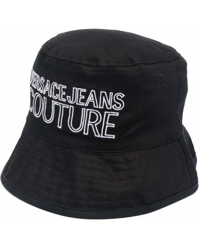 Brodert bøttehatt Versace Jeans Couture svart