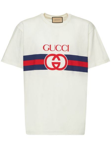 Camiseta de algodón Gucci blanco