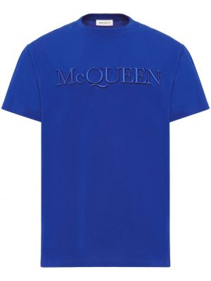 Marškinėliai Alexander Mcqueen mėlyna