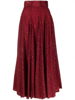 Plisovaná sukně s vysokým pasem na zip Jean Paul Gaultier Pre-owned - červená