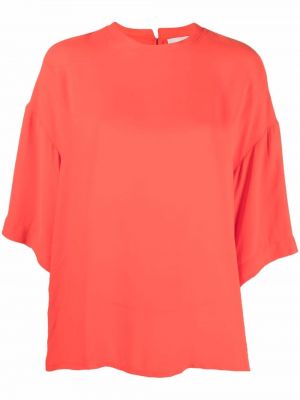 Drapert kort bluse Forte_forte oransje