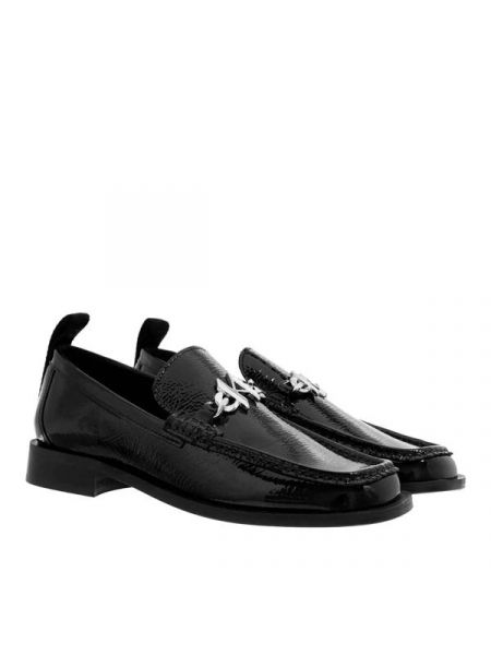 Лоферы mokassino ii kl chain loafer black textured Karl Lagerfeld черный