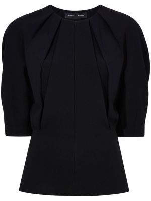 Блуза от креп Proenza Schouler черно