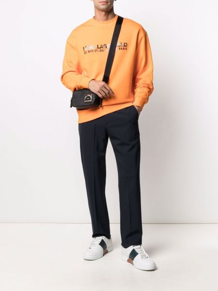 Sudadera con estampado Karl Lagerfeld naranja