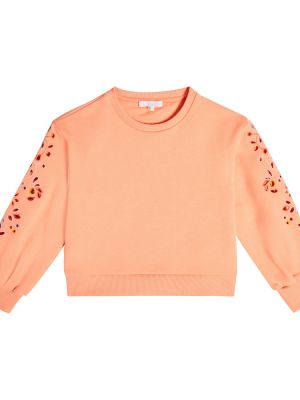 Bomull hettegenser for jenter Chloe Kids oransje