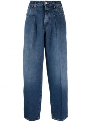 Straight jeans mit plisseefalten Closed blau