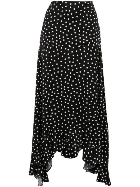Asymetrická bodkovaná dlhá sukňa Stella Mccartney