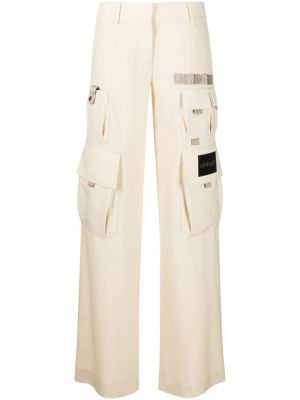 Pantaloni cargo cu croială lejeră Off-white alb