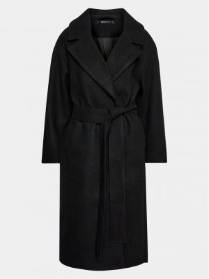 Priliehavý kabát Gina Tricot čierna
