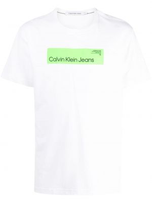 T-shirt aus baumwoll mit print Calvin Klein weiß