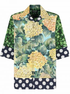Camisa de flores con estampado Dolce & Gabbana verde