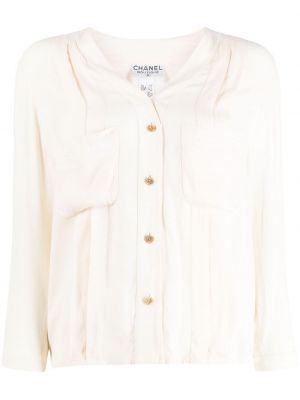 Jedwabna haftowana bluzka Chanel Pre-owned