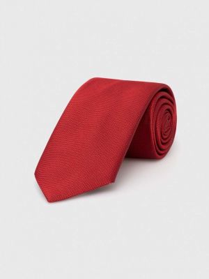 Копринена вратовръзка Boss червено