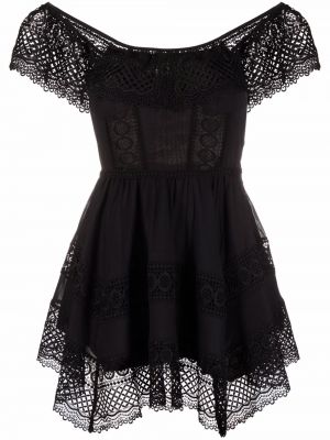 Φόρεμα με δαντέλα Charo Ruiz Ibiza μαύρο