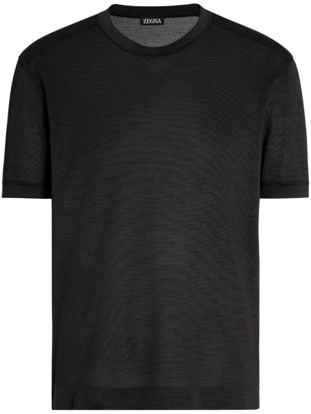 Zīda t-krekls Zegna melns