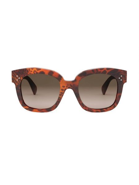Gafas de sol con lunares con estampado leopardo Celine marrón
