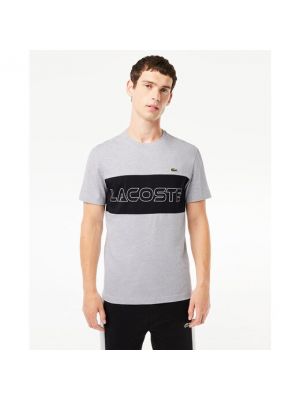 Camiseta con estampado Lacoste gris