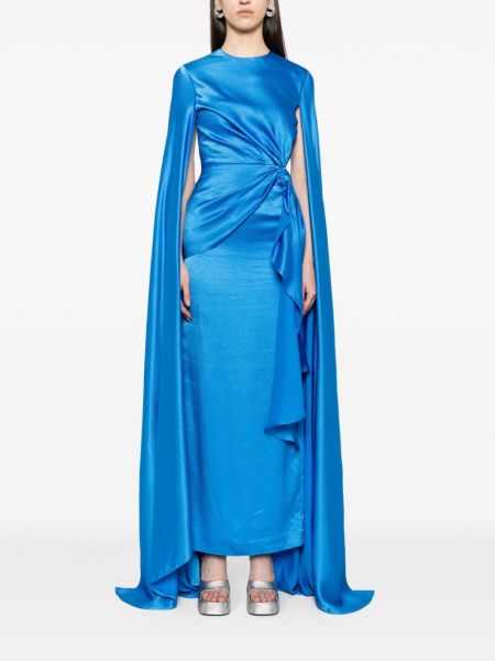 Saténové večerní šaty Solace London modré