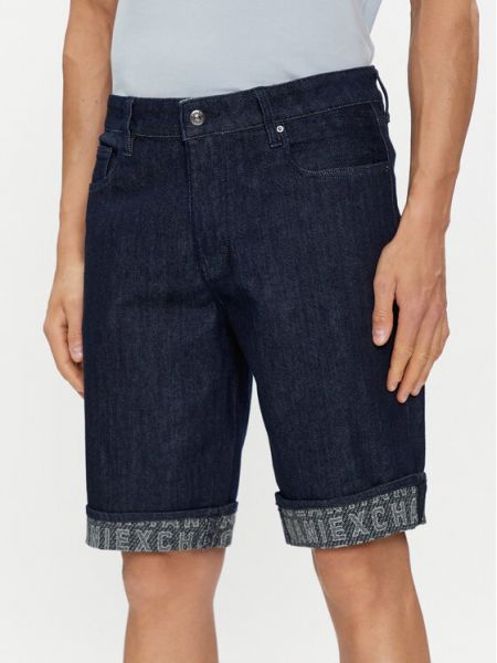 Priliehavé džínsové šortky Armani Exchange modrá