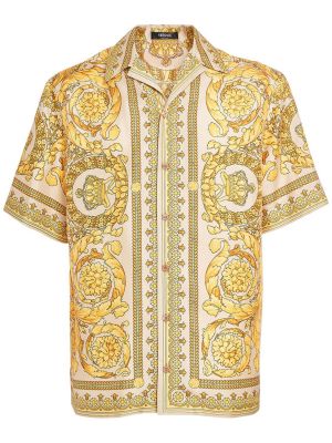 Hedvábná košile s krátkými rukávy Versace