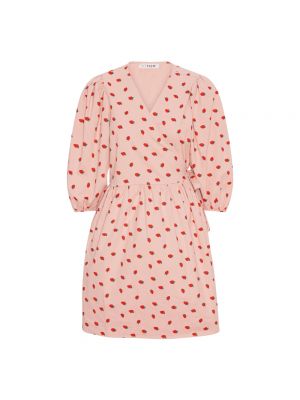 Sukienka mini z nadrukiem A-view różowa