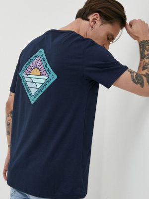 Quiksilver pamut póló , nyomott mintás - Sötétkék