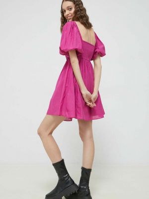 Mini haljina Abercrombie & Fitch ružičasta