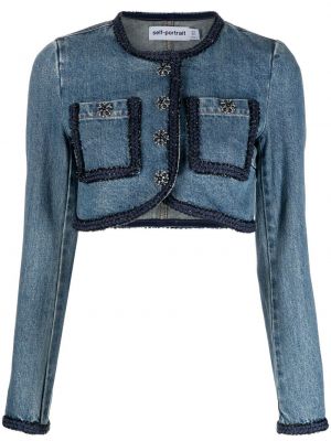 Jeansjacke Self-portrait blau