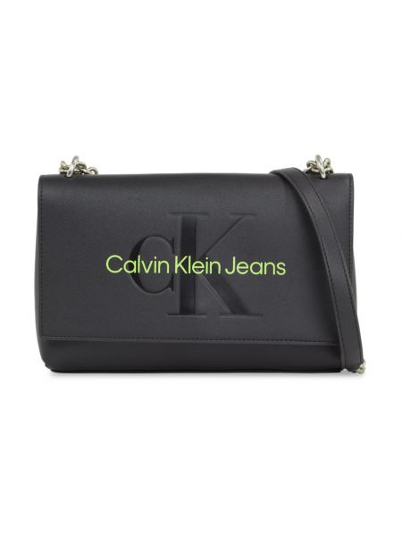 Schultertasche mit print Calvin Klein Jeans schwarz