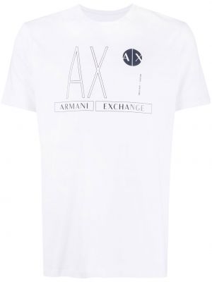 Trykt t-skjorte Armani Exchange hvit