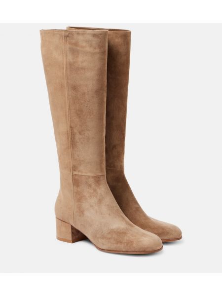 Semsket skinn støvler Gianvito Rossi beige