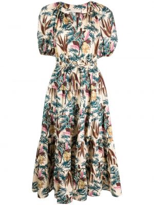 Φλοράλ μίντι φόρεμα με σχέδιο Ulla Johnson