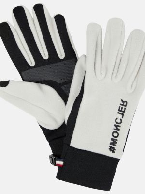 Fleecové rukavice Moncler černé