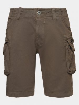 Kratke hlače slim fit Alpha Industries siva