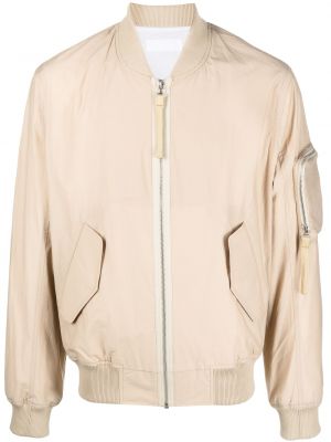 Giacca bomber con stampa Helmut Lang beige