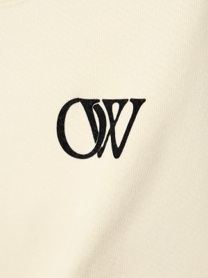 Bavlnený sveter Off-white béžová