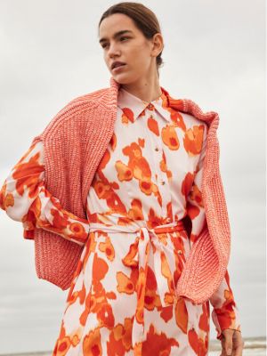 Robe chemise Selected Femme orange