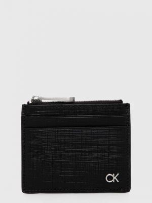 Kožená peněženka Calvin Klein černá