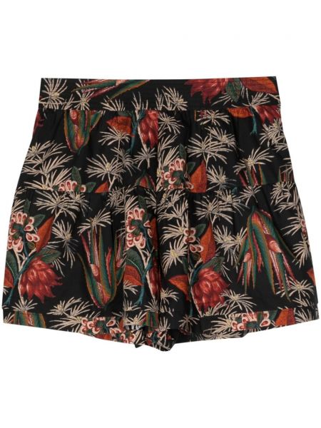 Shorts en coton à fleurs Ulla Johnson noir