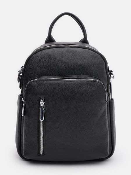 Черный кожаный рюкзак Keizer