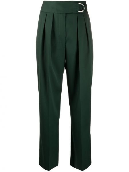 Pantalones de cintura alta Jil Sander verde