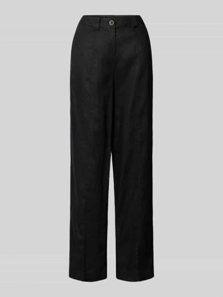 Lniane spodnie S.oliver Red Label czarne