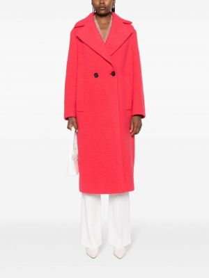 Vlněný kabát Luisa Cerano růžový