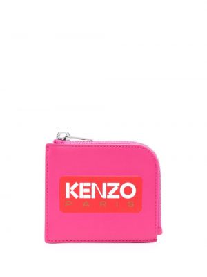 Peněženka na zip s potiskem Kenzo růžová